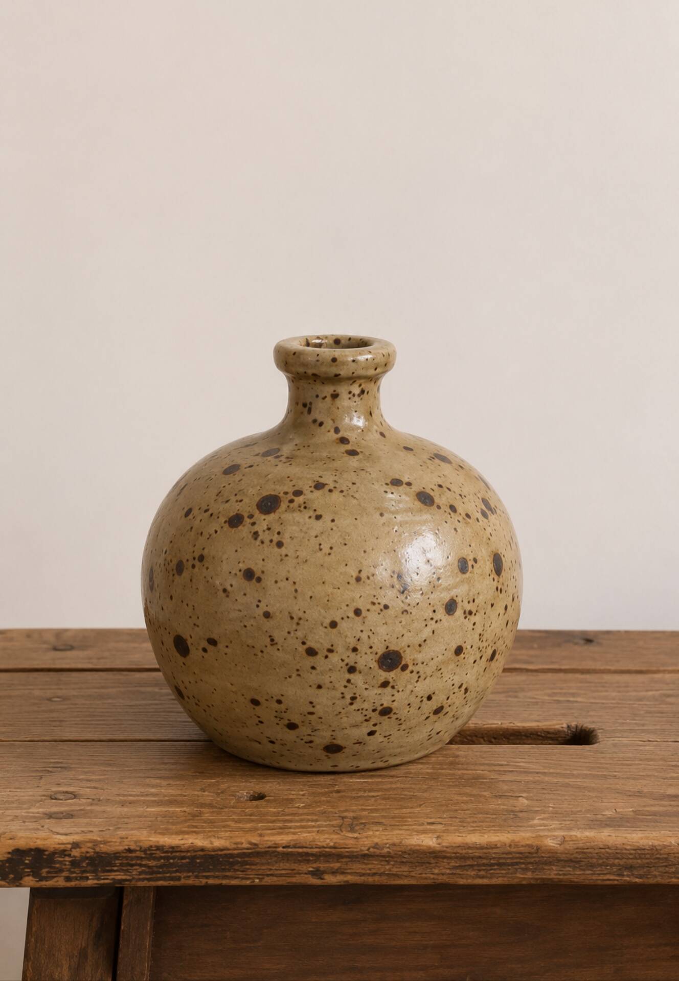 Antique spherical lamp base in pyrite stone