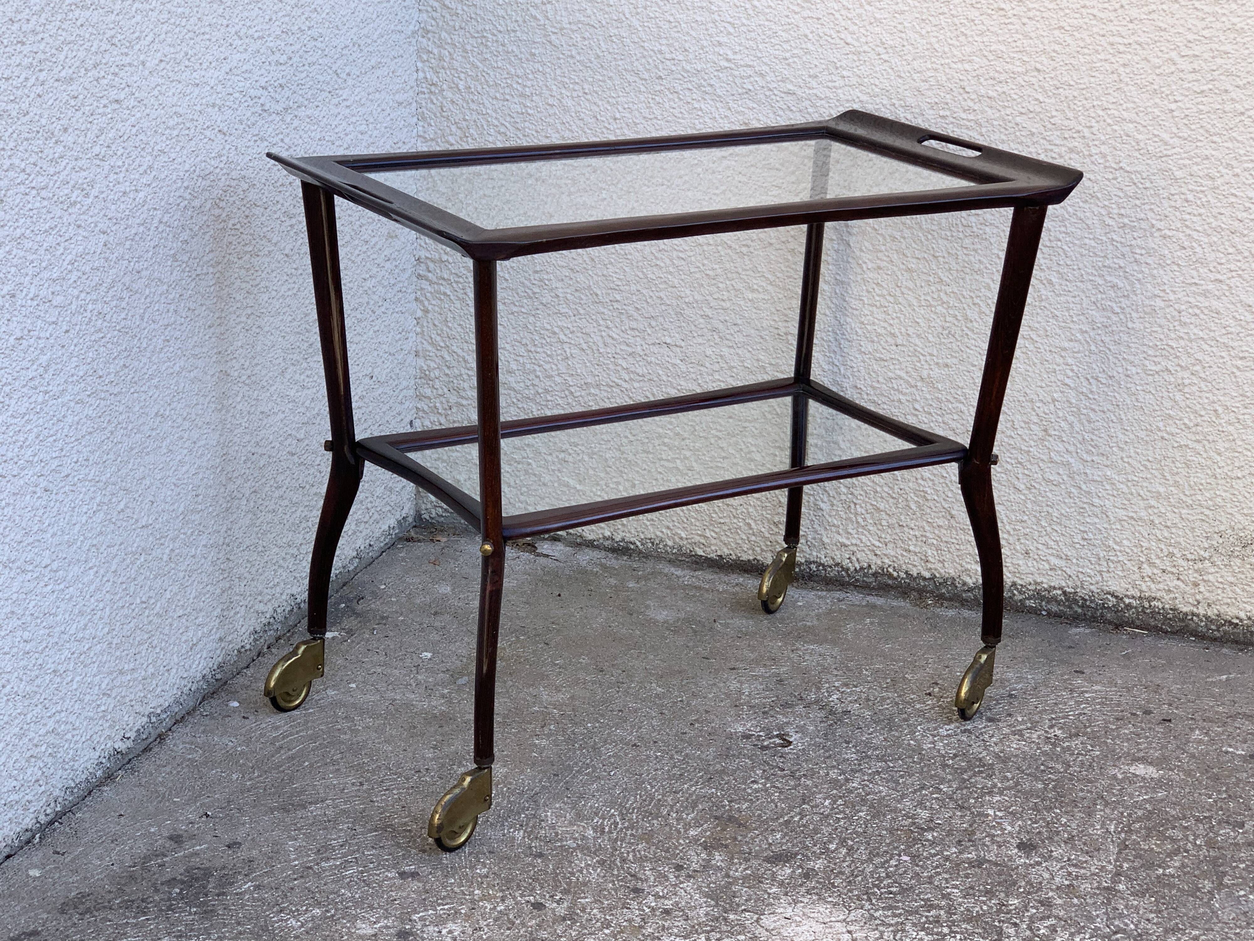Serving trolley mahogany 1950