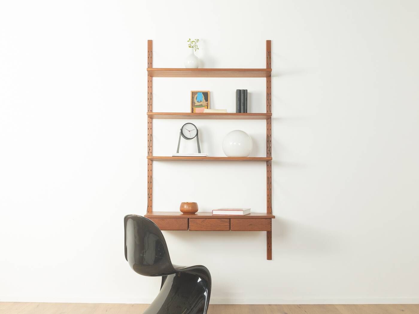 Modular wall shelf by Sven Ellekaer for Albert Hansen, 1960s, teak
