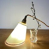 Baladeuse tulipe vintage en verre sablé vert