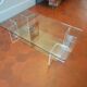 Large glass and plexi table 70s