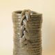 Boudin pitcher with twisted handle - Grey blue stoneware pottery