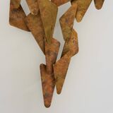 Auguste fixed sculpture metal appliqué patinated around 1970