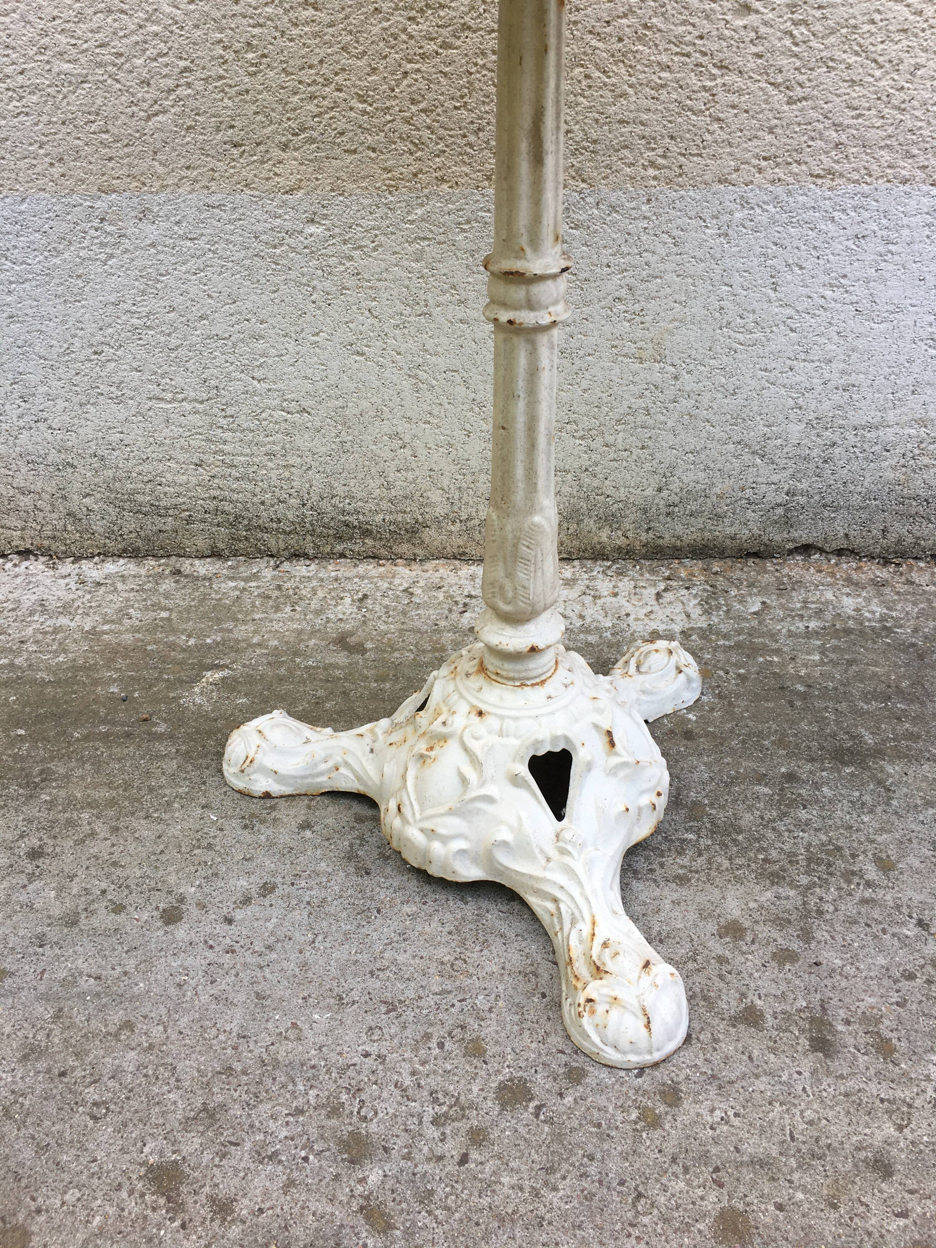 Old marble round bistro table