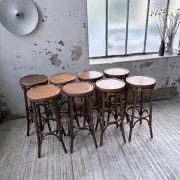 Set of 8 bistro-style bar stools Baumann.