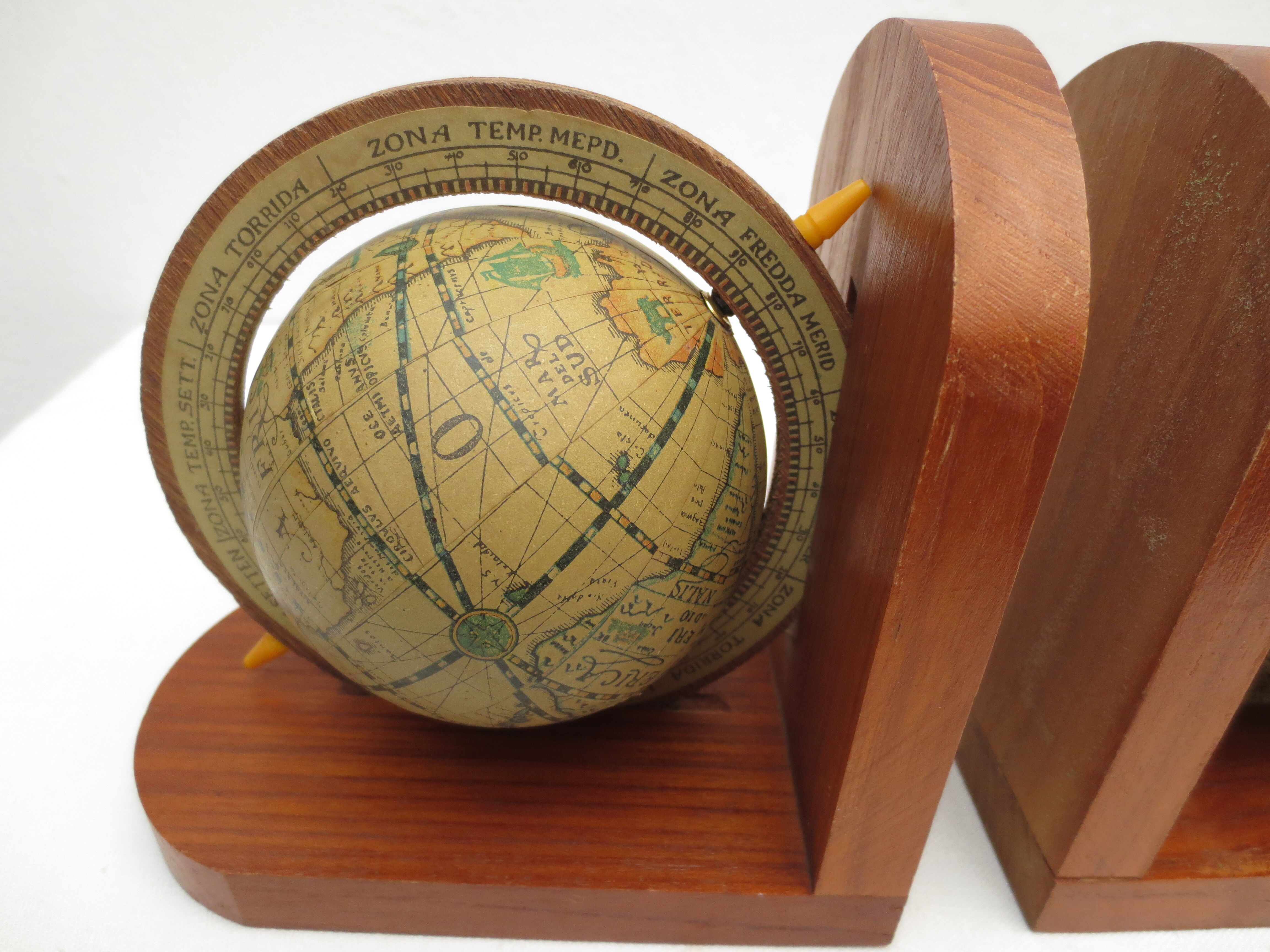 Pair of world bookends
