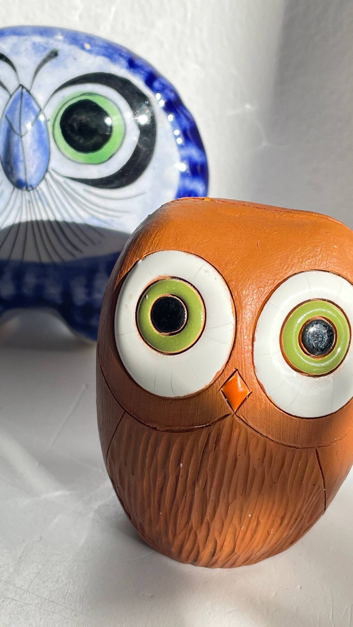 Vintage Handmade Ceramic Owls