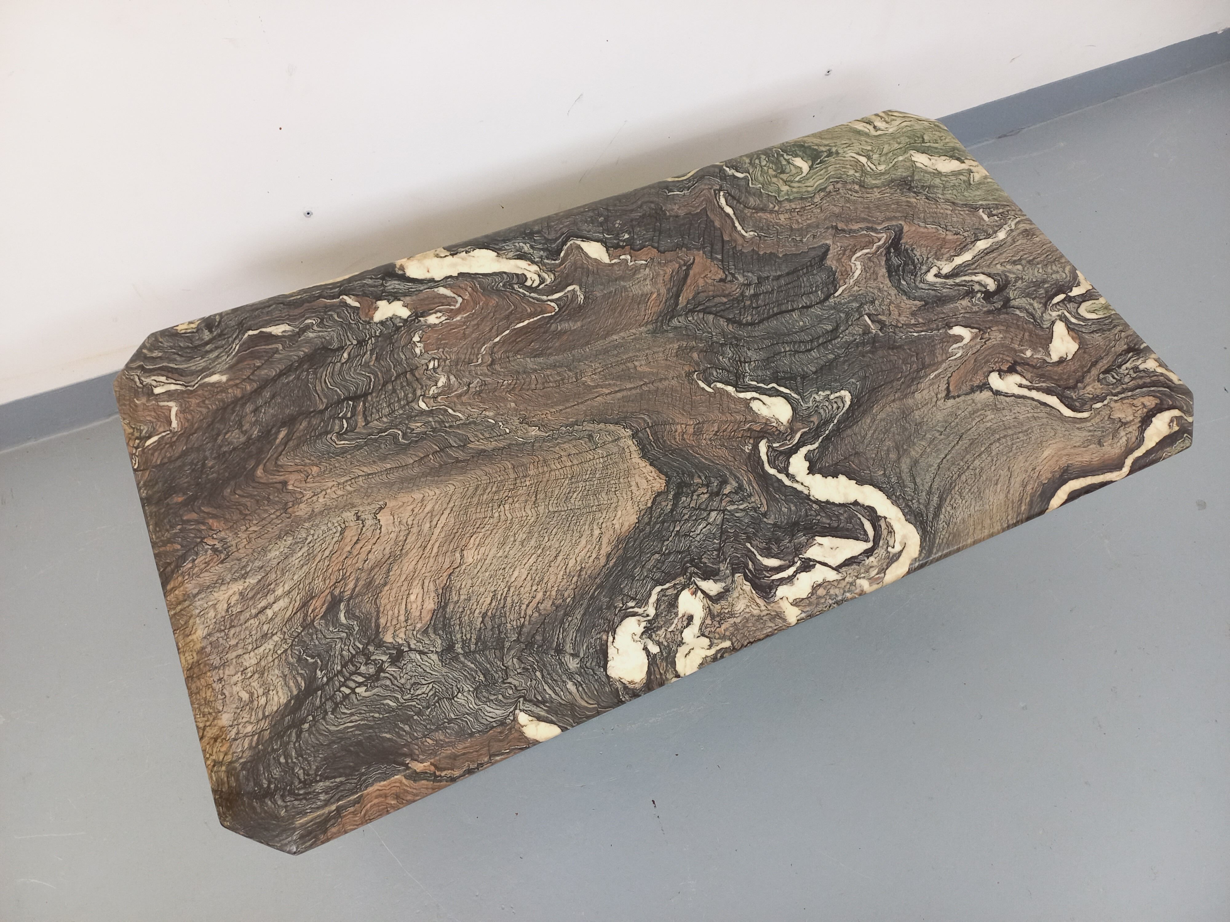 Vintage marble coffee table from the 1970s.