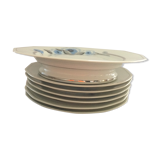 6 octagonal plates and deep dish
