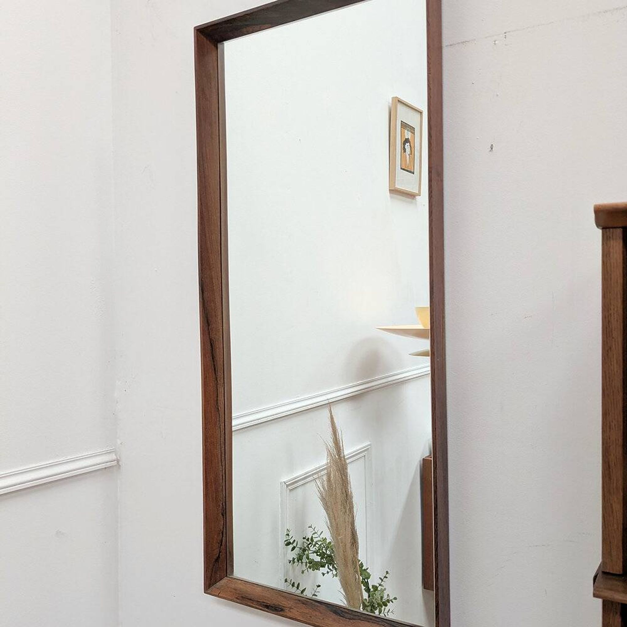 Miroir scandinave en palissandre