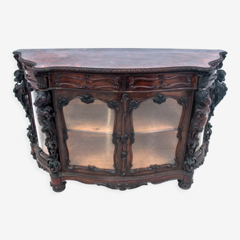 Commode en palissandre sculptée, France, vers 1880