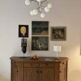 Space Age Atomic Chrome Chandelier by J.T. Kalmar, Germany, 1970