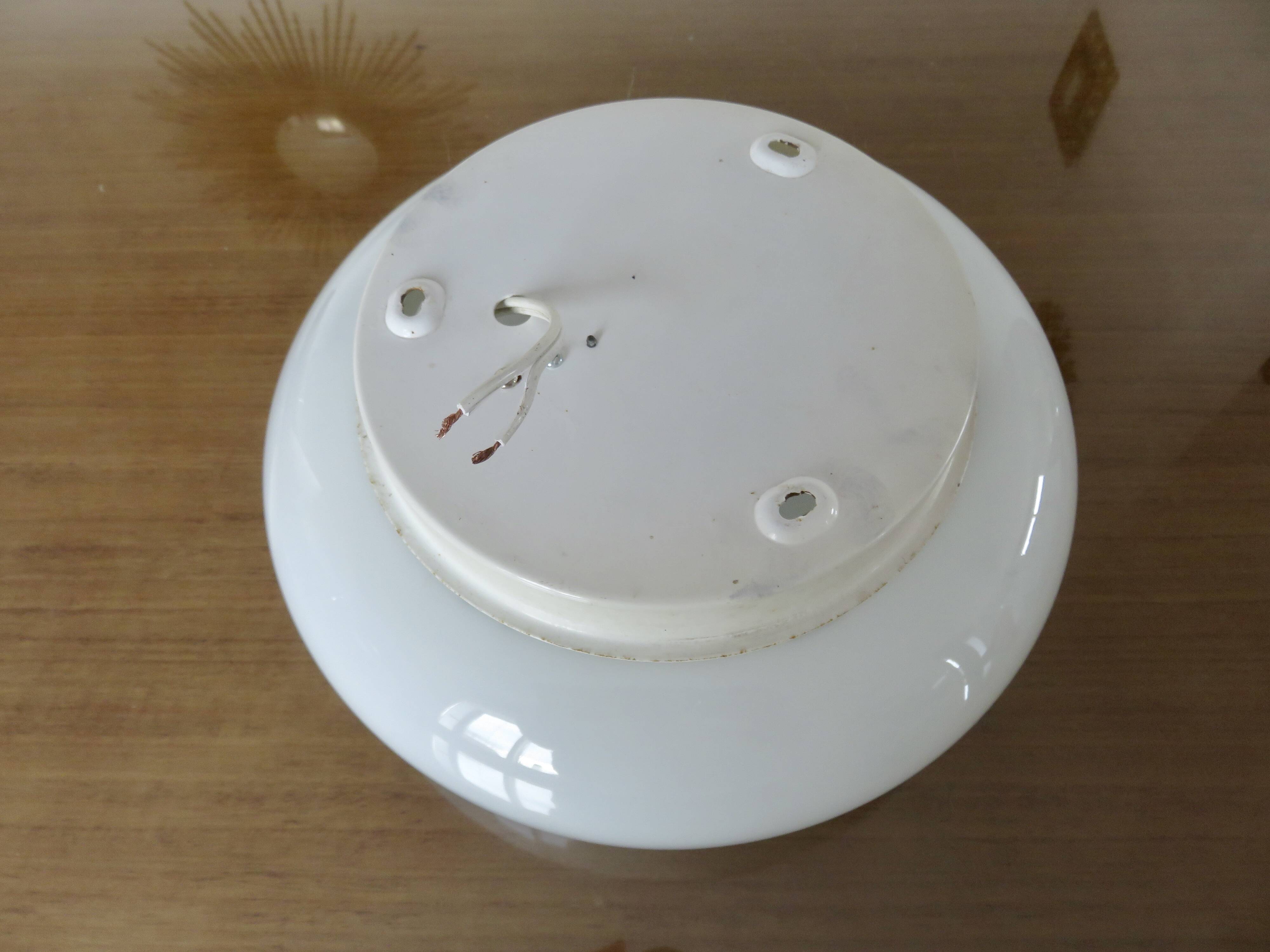 "parscot" ceiling light "gamma" model in opaline 60s 70s