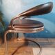 Fauteuil cuir Giotto Stoppino 1970s