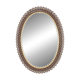 Engraved mirror surrounded by metal