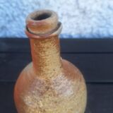 Antique Stoneware Bottle from Puisaye, France, 19th Century