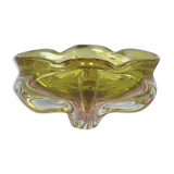 Bohemian art glass bowl/ashtray by josef hospodka, 1960's