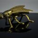 Sculptural ashtray in the shape of a giant fly in brass, Italy, circa 1950.