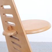 Chaises en bois ajustables Lundi-sit, Lundia années 1980.