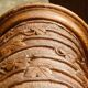 Column, carved walnut press screw, 19th century