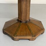 Ancienne table en bois de bistrot années 40/50 vintage finition laiton