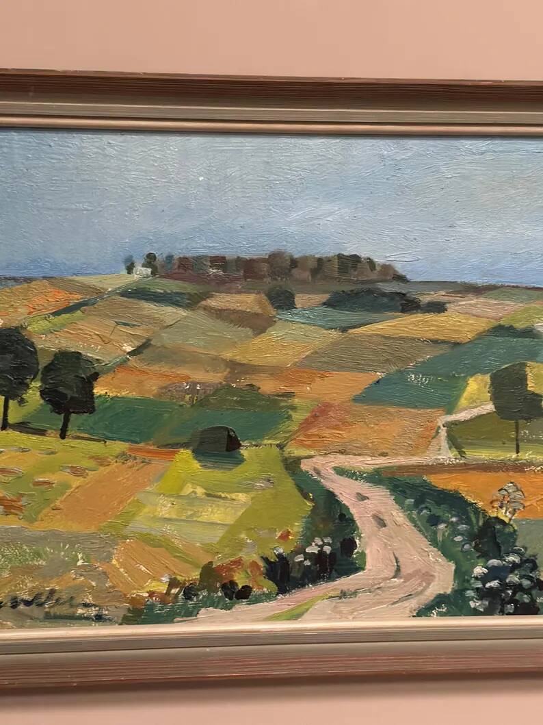Swedish Oil on Panel “Landscape” by Tage Gavik, Signed, Vintage & Framed