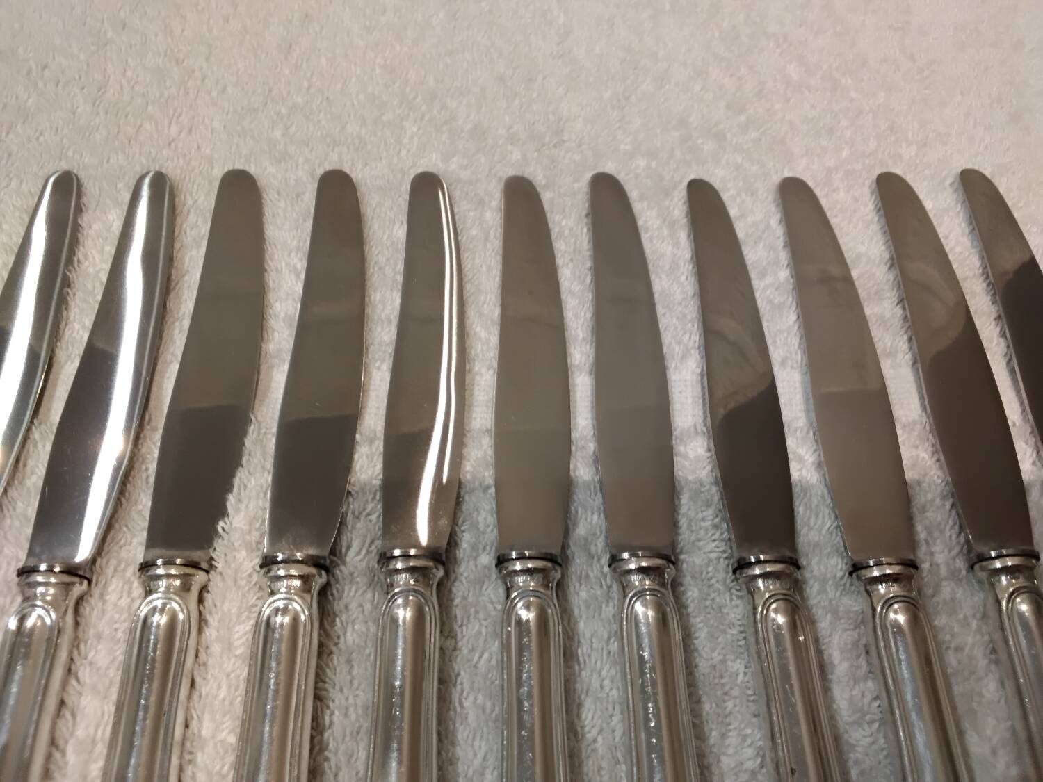 11 dessert knives with 800 silver handles, Swiss goldsmith Jezler net