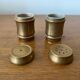Antique Vintage Brass Salt Pepper Shaker Set