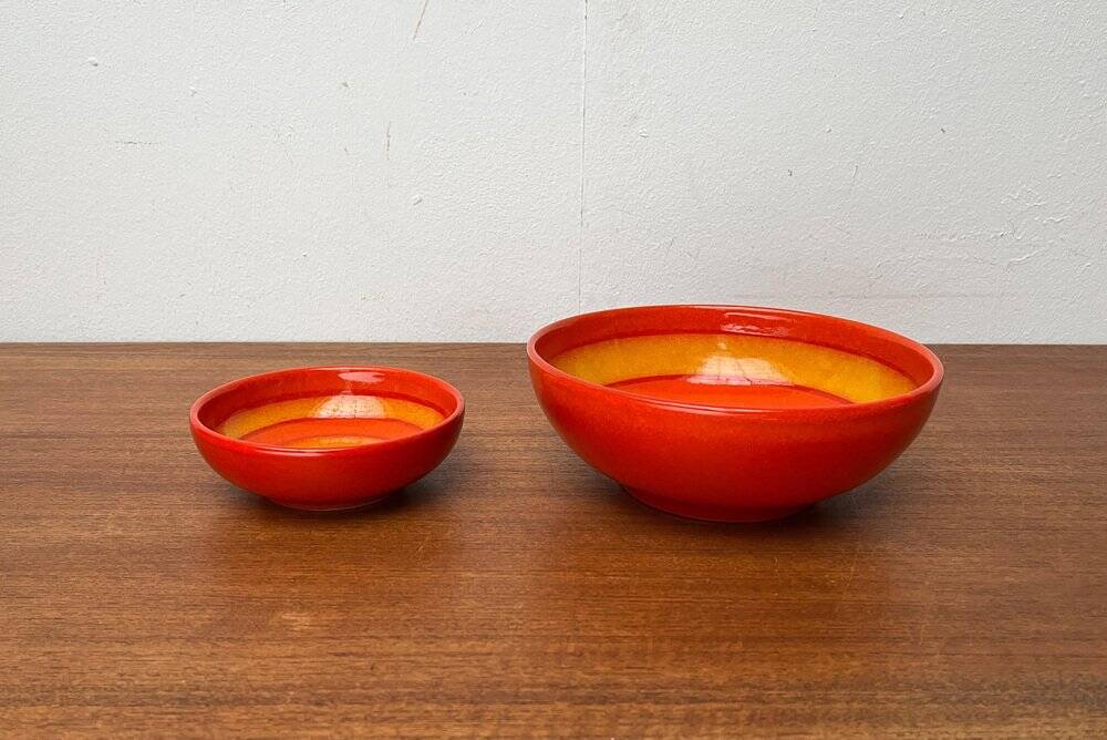 Set of 2 ceramic bowls by Baldelli, Italy.