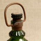 Green glass bottle