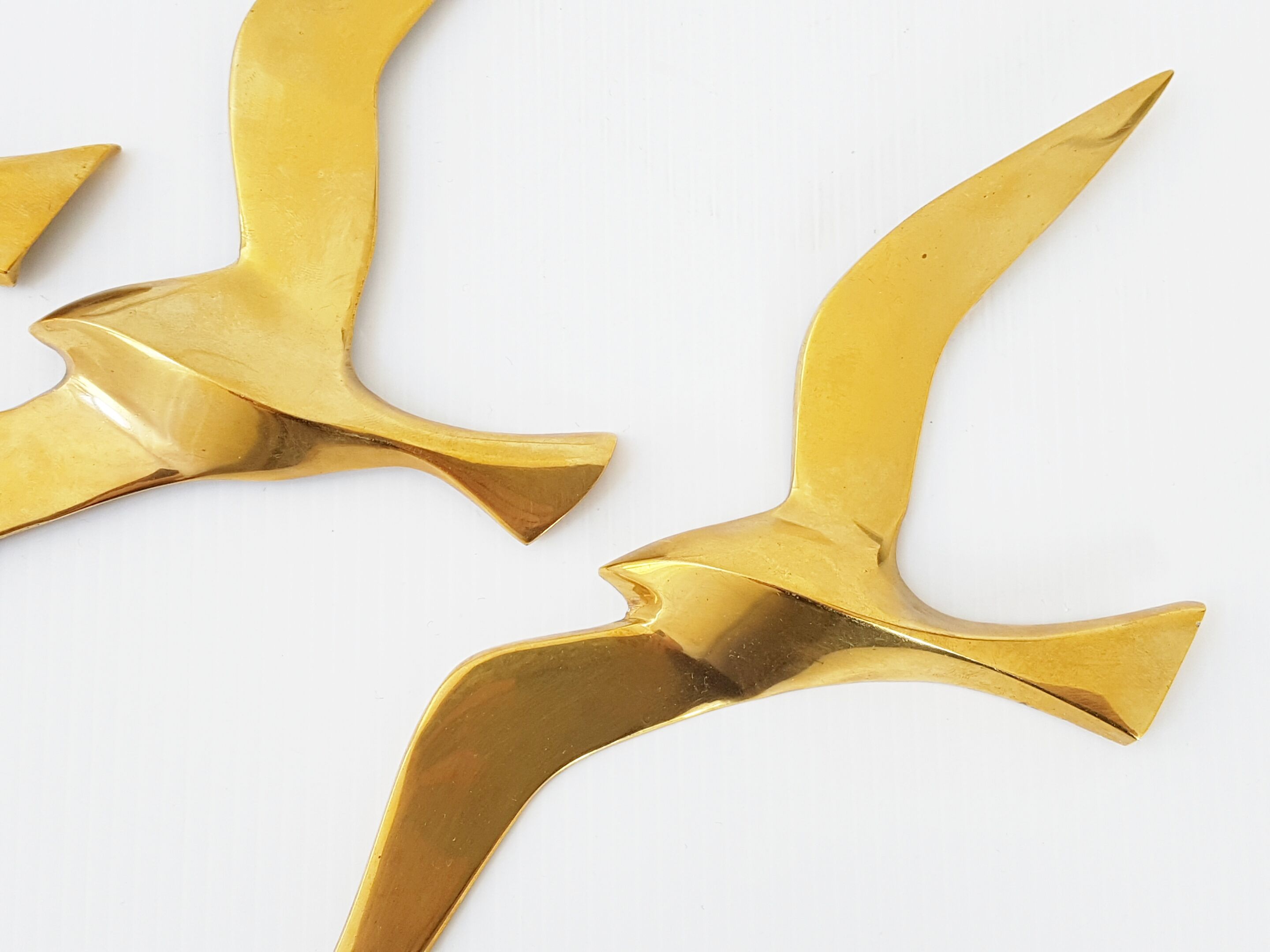 Golden brass wall bird 1970