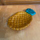 Vintage polychrome ceramic pineapple shaped butter dish vallauris #e