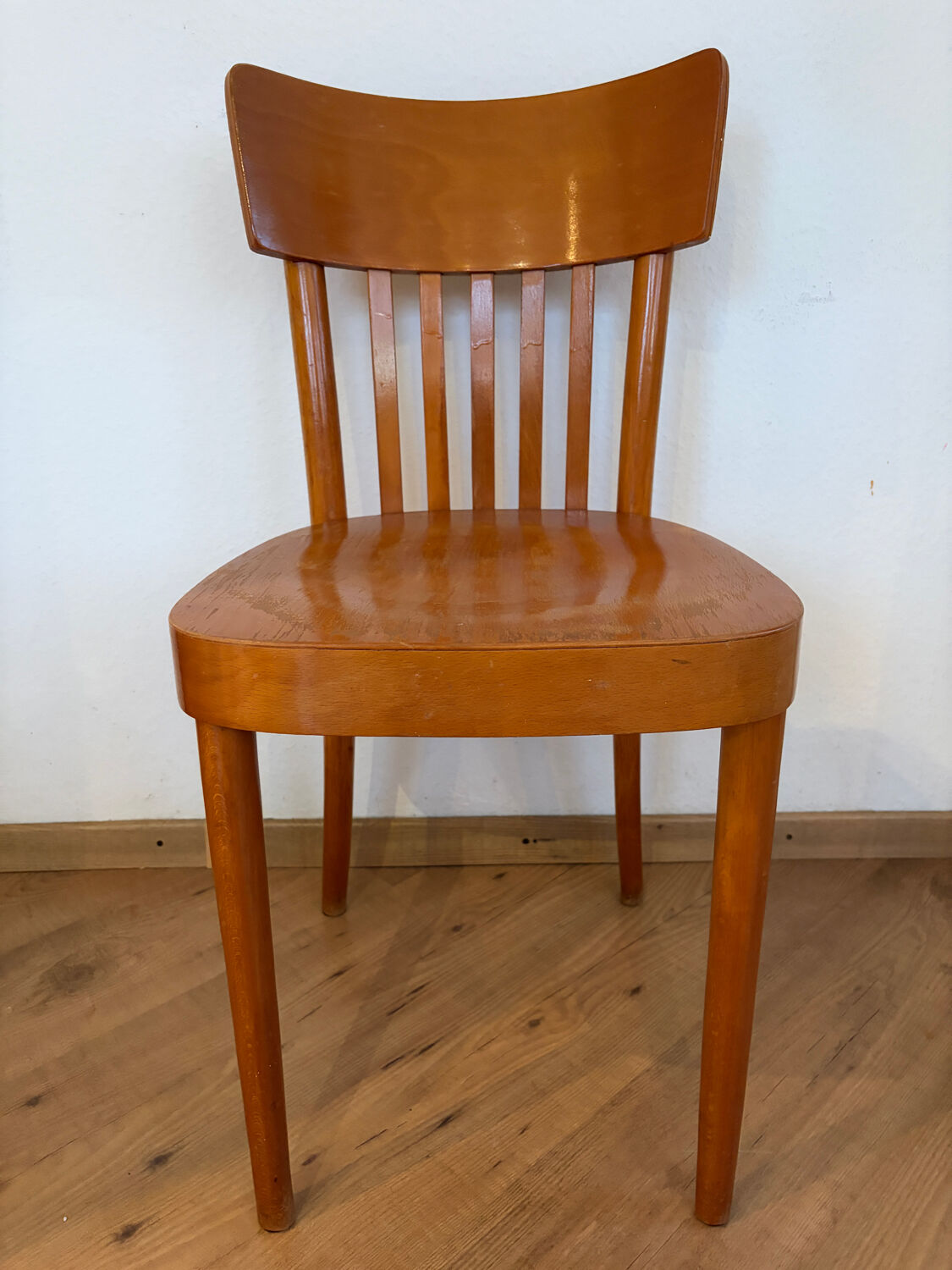 Pair of vintage bistro chairs, Netherlands, 1950s-60s
