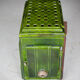 Art deco wood stove, green enamelled wood stove, interior decoration