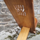 Folding African palaver chair, solid wood