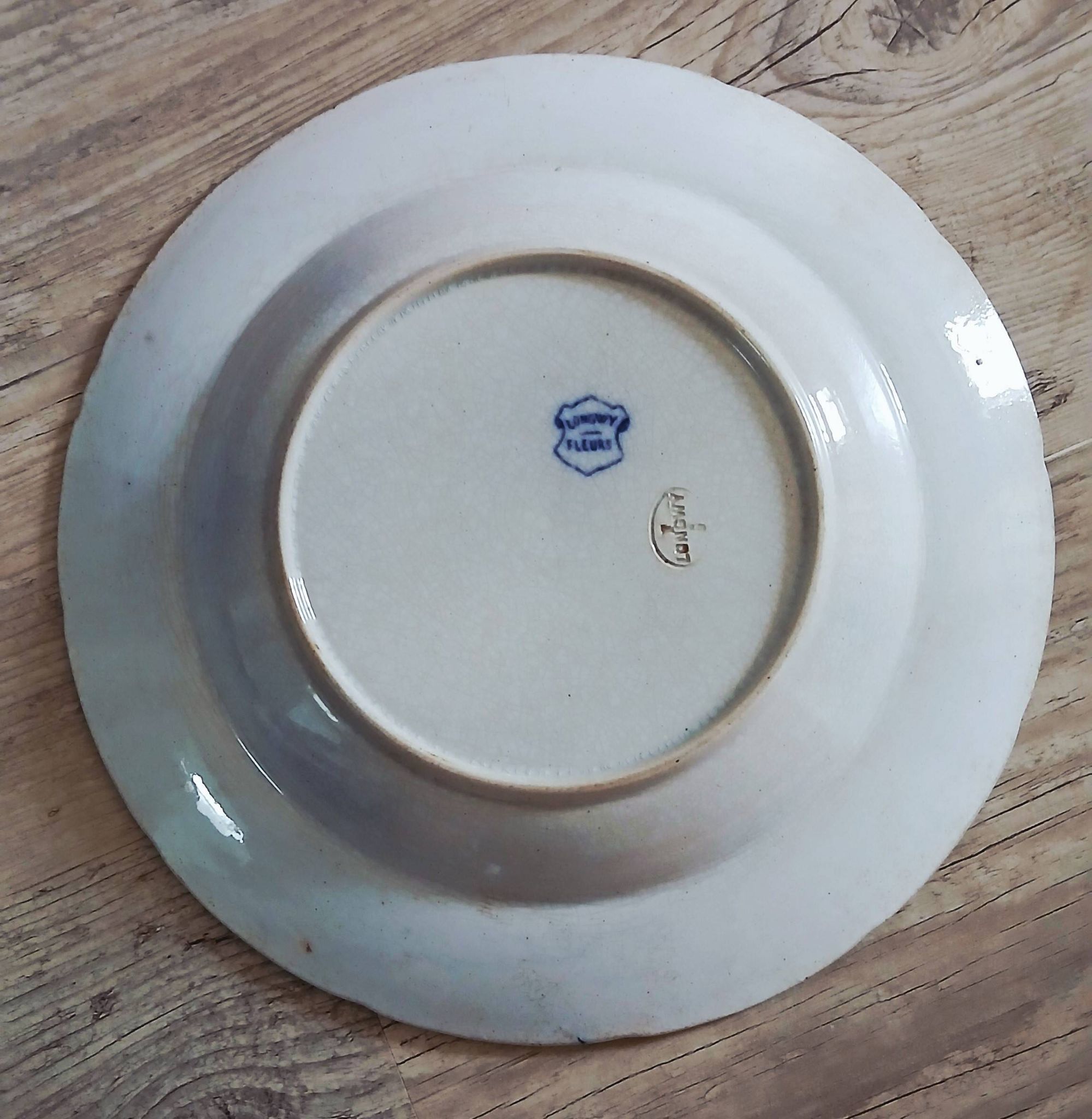 Plat creux Longwy série fleurs