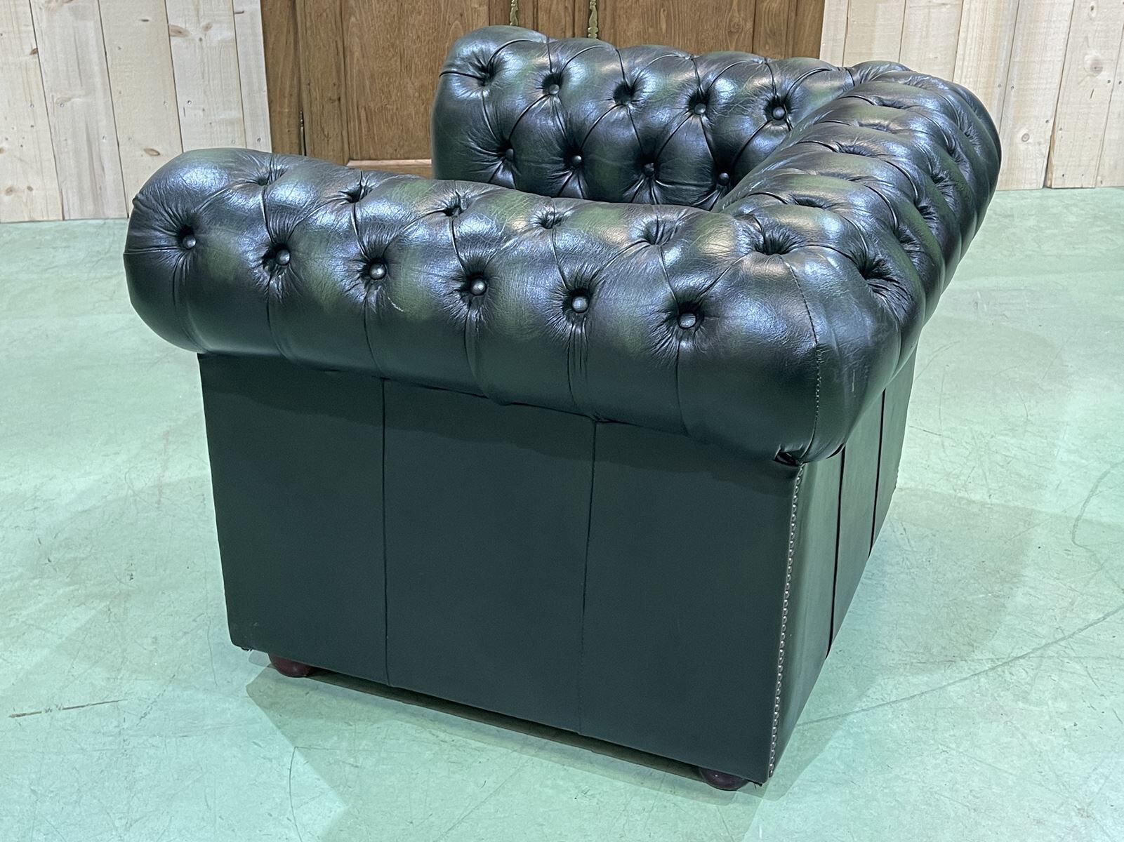 Chesterfield leather armchair from the 70s