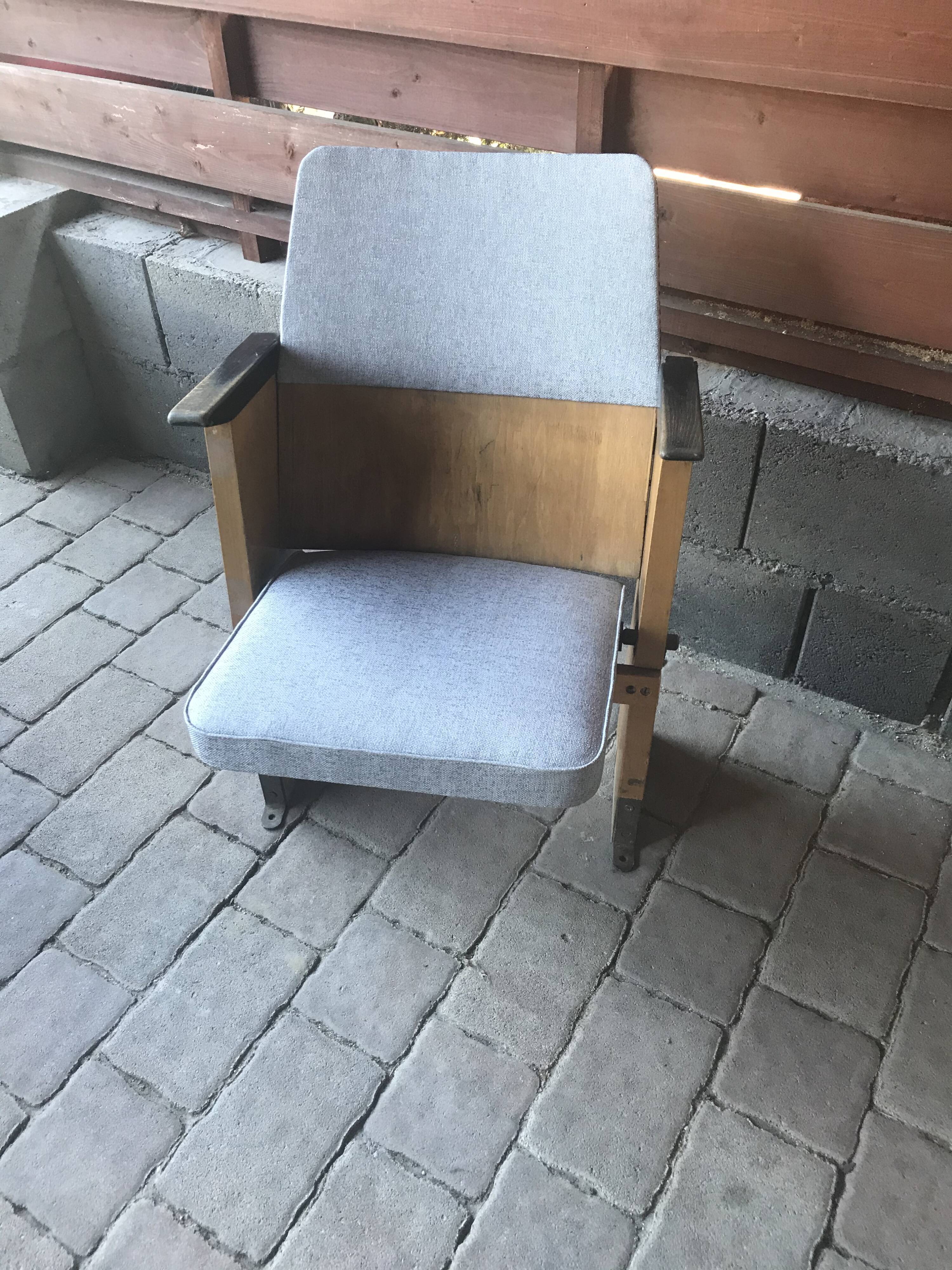 Mid-century hungarian 1-seater cinema bench from Szék és Faárúgyár, 1950s