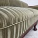 1950s, 3-seater Danish sofa, green furniture velour, teak wood.