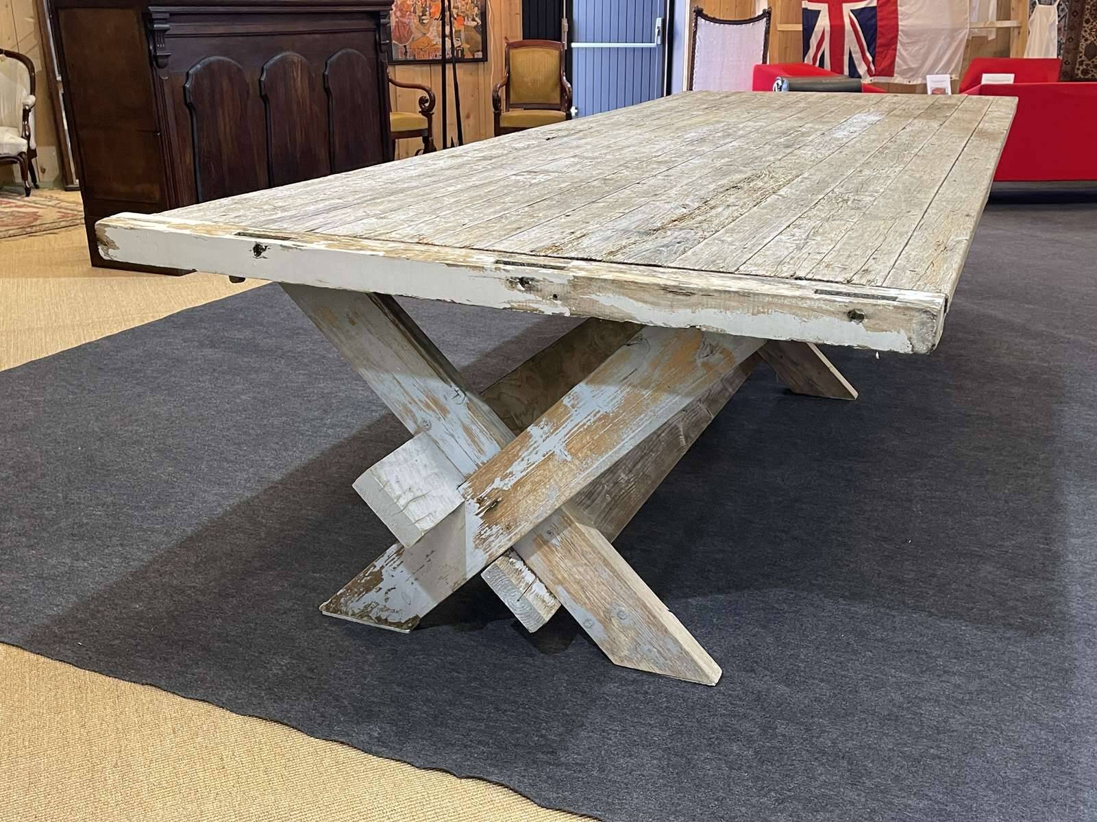 Workshop table in fir - carpenter's work from the 1970s-80s