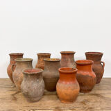 Batch of 9 antique terracotta vases