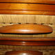Mahogany and straw chest of drawers, circa 1950, Mexican made