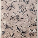 Vintage silk textile design