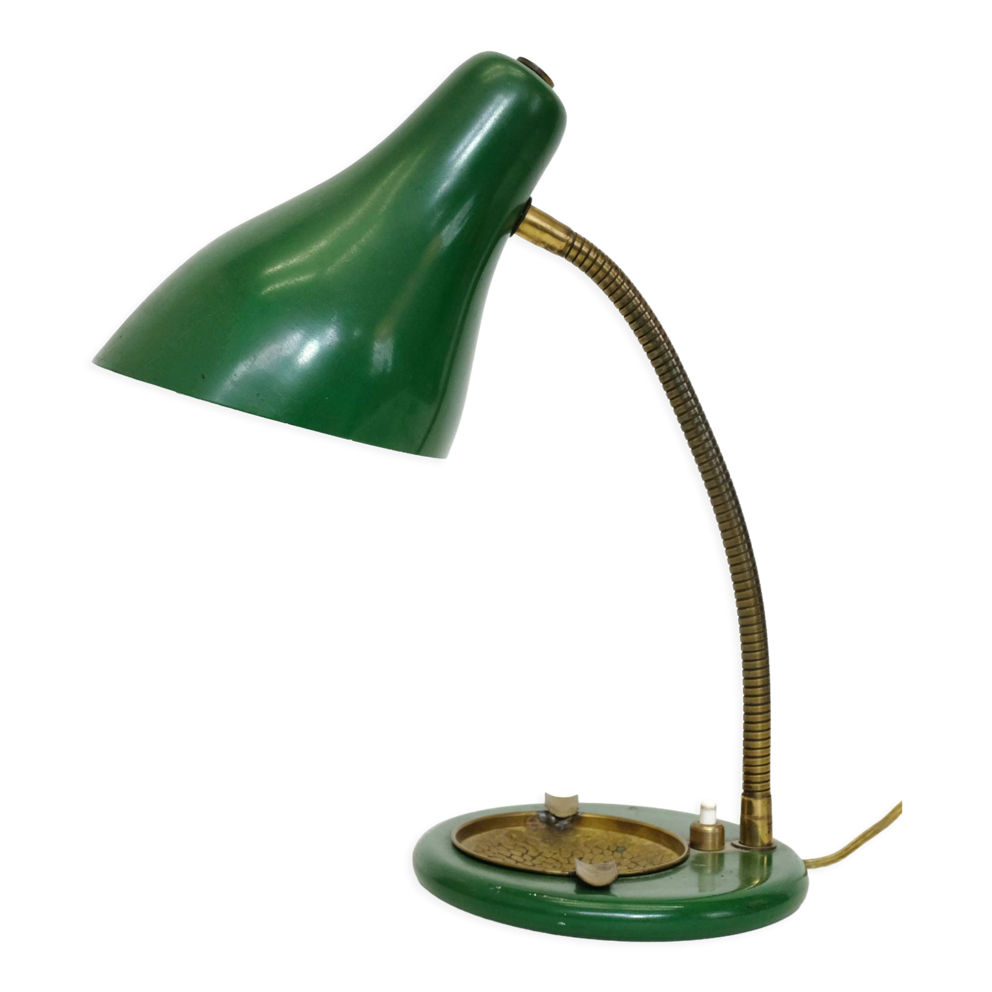 Green and gold lamp from the 50s.