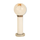 Italian lamp with its head in opaque glass & caramel 70's