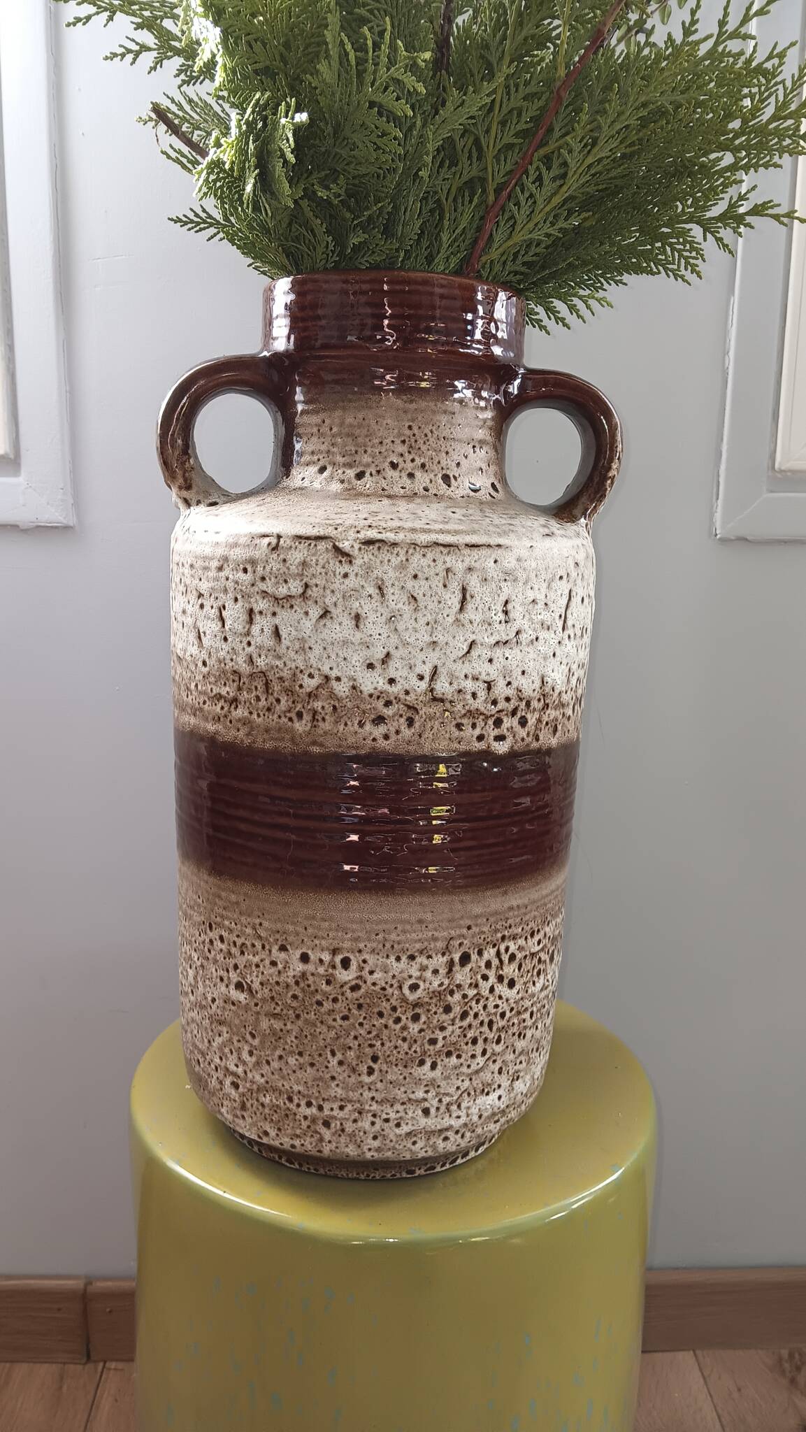 Vase in shades of brown and beige, ceramic - 1960s/1970s
