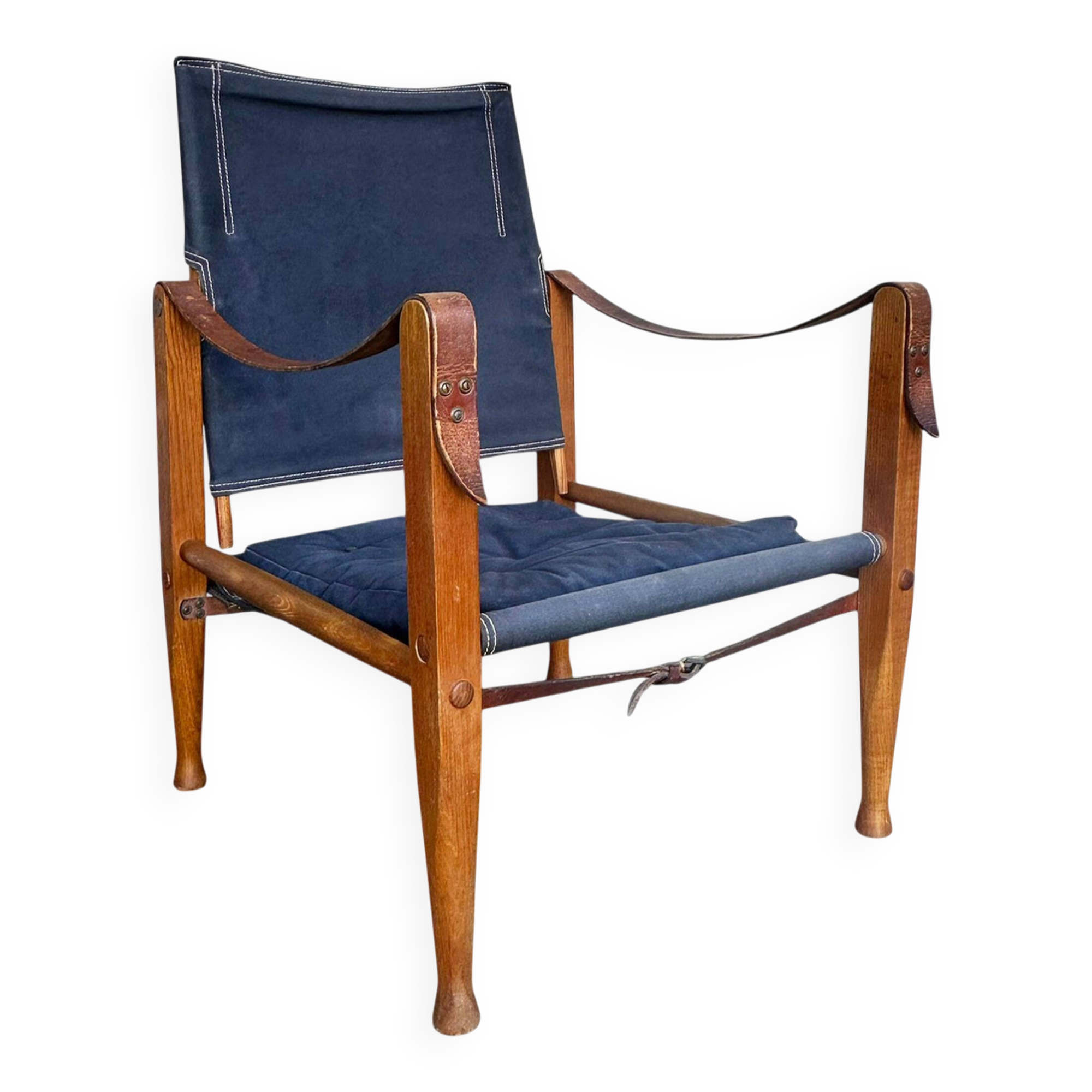 Safari Chair KK47000 Kaare Klint for Rud. Rasmussen, Denmark, 1960