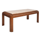 Fluted rectangular coffee table, 1970s.