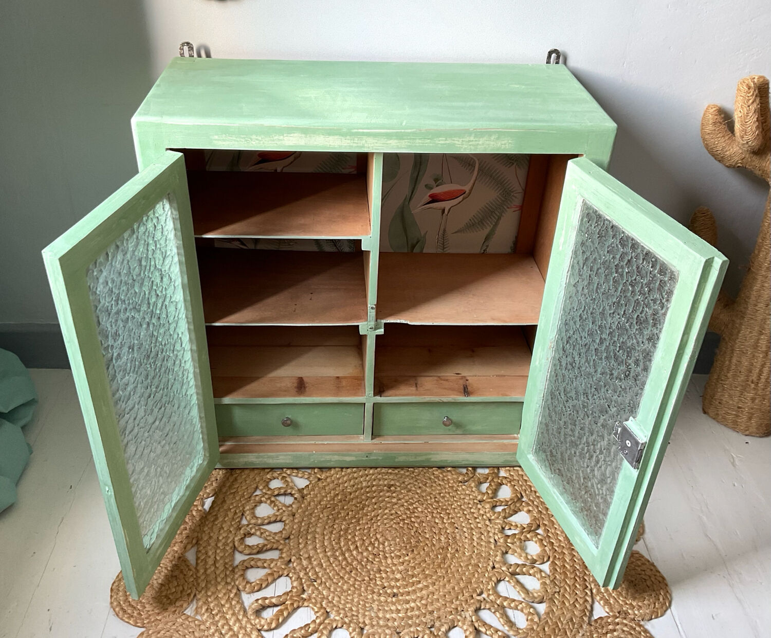 Vintage wall-mounted cabinet