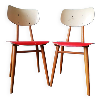 Lot de 2 chaise Ton ex Tchécoslovaquie, 1960